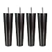 Produktbild MagiDeal 4pcs Kegelform Eukalyptus Massiv Holz Möbel Sofa Beine Möbelfüße - Schwarz, 4.5 * 6.5 * 20cm