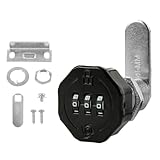 HASTHIP® Cabinet Door Lock Kit with 3-Digit Combination, Heavy-Duty Zinc Alloy Code Lock for Drawer, Cupboard, Mailbox & Tool Cabinet Security