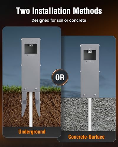 Poteau électrique résistant aux intempéries en métal haut de gamme