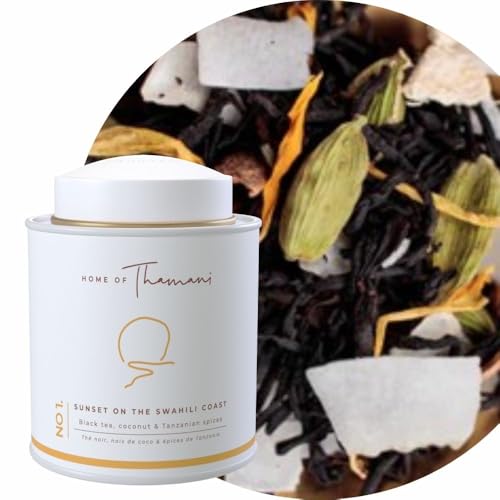 Swahili Tea - Kenyan Black Tea, Coconut & Tanzanian Spices - 80g - Inspired by Swahili Culture - Spiced Chai - Gourmet Gift Idea