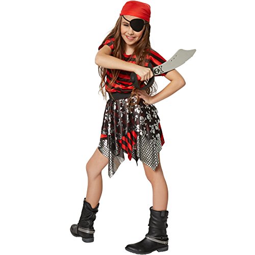 Déguisement pirate fille 3 couches tissu TecTake dressforfun 104
