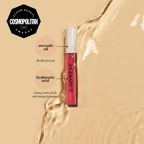 Honest Beauty Hydrating Liquid Lipstick with Hyaluronic Acid + Avocado Oil | EWG Verified, Vegan + Cruelty Free | Goddess, .12 fl oz - Thumbnail 4
