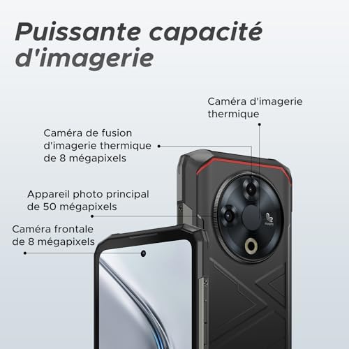 Telephone portable incassable avec imagerie thermique Fire 6 Android 14 - 5