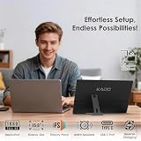 Kado Portable Monitor 15.6-Inch FHD 1920x1080 USB-C HDMI IPS Display