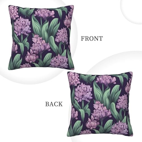Housse de coussin velours côtelé violet 45x45 cm pour canapé