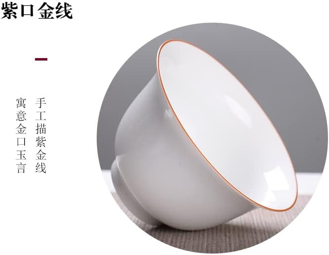 Miniatura 4 de Juego de té de pescado chino Fengshui Tetera Gaiwan Tazas de porcelana blanca Gongfu juego de té