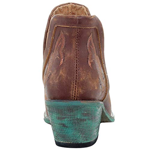 Corral Boots Women's Q0099 Leather Embroidery Snip Toe Western Casual Cowgirl Shoes3