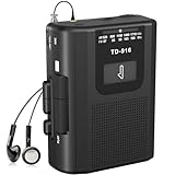 Lecteur de cassettes multifonction à arrêt automatique : ce lecteur de cassettes polyvalent dispose de commandes classiques (lecture, avant, rembobinage, arrêt, enregistrement) pour profiter de votre collection de bandes et de votre radio AM/FM. Il sert également d'enregistreur avec un microphone intégré, vous permettant de capturer des histoires ou des émissions de radio sur des bandes vierges avec une qualité audio claire.