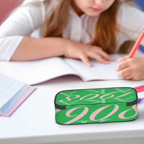 Image of Green Aka 1908 Pencil Case Organizer Hip Hop Style Funny Stationery Box Makeup Colleague School Supply for Adults Boy Girl