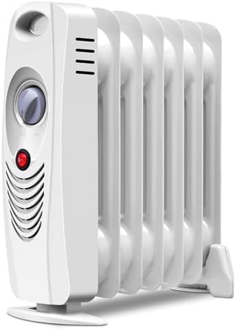 CHEFJOY Portable Oil Filled Radiator Heater, 700W Radiant Heater with Adjustable Thermostat, Overheat & Tip-over Protection, Small Oil Heaters for Indoor Use, Home, Bedroom, Living Room, Office CHEFJOY Portable Oil Filled Radiator Heater, 700W Radiant Heater with Adjustable Thermostat, Overheat & Tip-over Protection, Small Oil Heaters for Indoor Use, Home, Bedroom, Living Room, Office