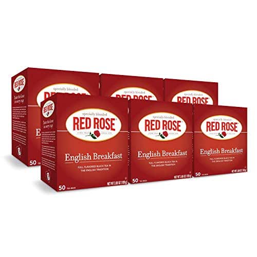 Red Rose English Breakfast Black Tea, 50 Tea Bags Per