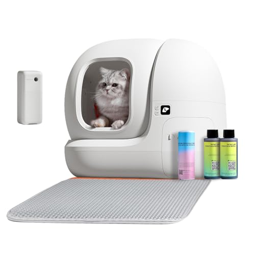 PETKIT Pura Max Litiere Chat Autonettoyante, Bac à Litière Autonettoyante,xSecure/élimination des Odeurs/Contrôle APP/Capacité Maximale de 76L pour Plusieurs Chats
