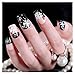 Produktbild Heheng 24 Stücke Nagelfolien Weihnachten Falsche Nägel Schwarz Schneeflocke Stil Full Cover Gefälschte Nail Art Tipps Weihnachtsgeschenk