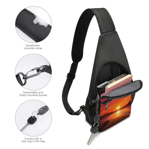 Mochila Deportiva Sling Bag Casual Blanca miniatura 4
