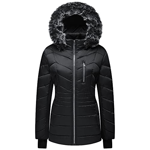 EHKAH Women's Winter Thicken Coats Warm Puffer Parka Jackets Snow Quilted Jacket with Removable Hood EHKAH Women's Winter Thicken Coats Warm Puffer Parka Jackets Snow Quilted Jacket with Removable Hood