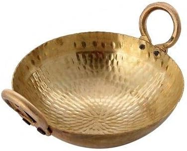 Satisfactory Nation Indian Traditional Kitchen Utensil Brass Kadai Karahi Cooking Kadai Pots & Pan Cooking Woks Capacity 3 Litre