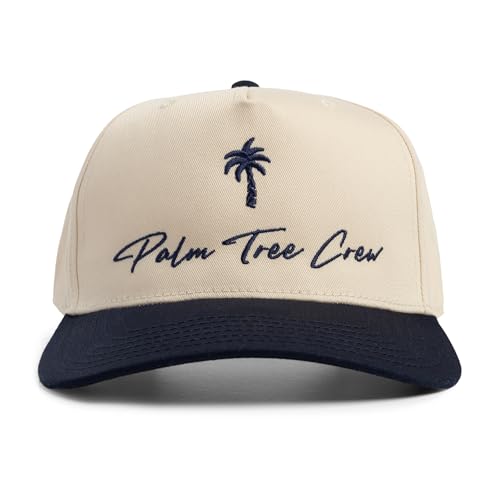 Image of Palm Tree Crew Men's Adjustable Snapback Embroidered Logo Crew Hat