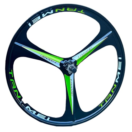 20/24'' ܂肽ݎ] }OlVE BMX zC[Zbg 406/451mm 3X|[N tgAzC[ fBXNu[L 100/135mmnu 6-9[^[p(Black-green,20'' Front)