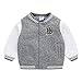 Famuka Baby Jacke Junge Mädchen Übergangsjacke Frühling Herbst Babykleidung Baby Jacket (Grau, 70, 9 Monate)