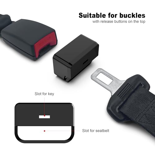 2Pack Car Seat Belt Lock Cover - Prevent Kids or Special Groups from Unbuckle Seat Belts (Universal Fit) - Thumbnail 4
