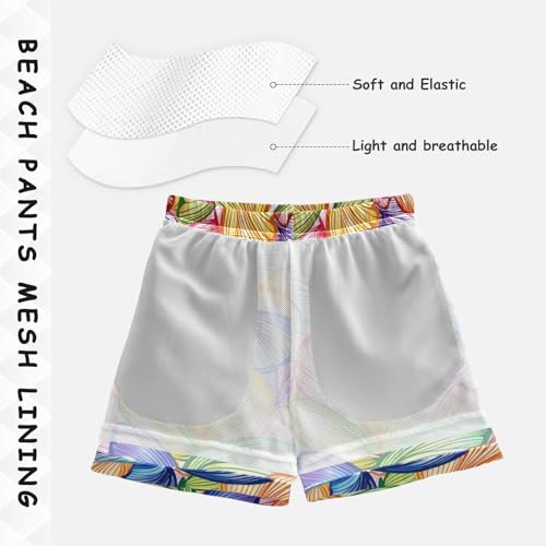 Rainbow Butterflies Boys Swim Trunks Toddler Shorts Swimwear Boardshorts4