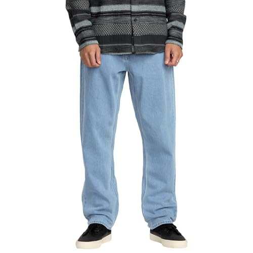 Volcom Fivedown Jeans 29 jean coupe droite en coton bleu denim