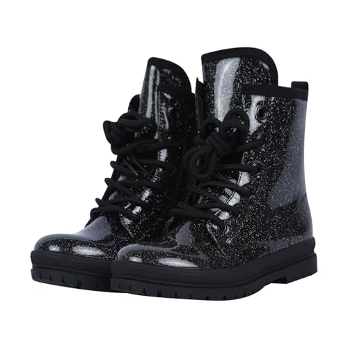 A2Z 4 Kids Glitter Lace-Up Ankle Boots Durable Fashion Footwear Youth