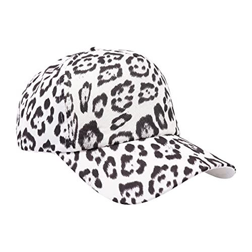Casual Baseball Cap - Sun Visor Corduroy, Plaid, Leopard Animal Print Hat Adjustable (Baseball Cap - Leopard Brown 2) #TOP1