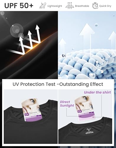 Pudolla Men's Rashguard Swim Shirts Short Sleeve UPF 50+ Sun Protection SPF Quick Dry Lightweight Water Fishing Beach Shirt4