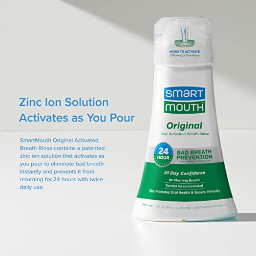 SmartMouth Original Activated Mouthwash & Premium Zinc Ion Toothpaste
