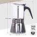 Imagen de VeoHome Cafetera Italiana Transparente de Vidrio y Acero Inoxidable