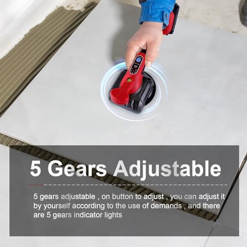 EUWLY Fliesen-Vibratoren mit Batterie, 21 V Fliesenleger, hohe Tragfähigkeit, Bodenfliesen für Wandböden, Verlegen von vibrierenden Werkzeugen, Werkzeuge mit Saugnapf, QA2364X