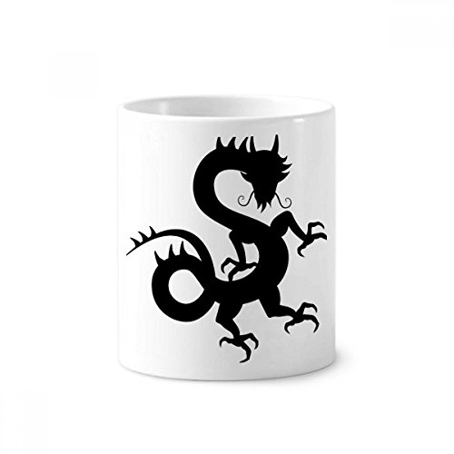 Tasse en céramique dragon blanc 350ml pot à crayons et brosse à dents asiatique