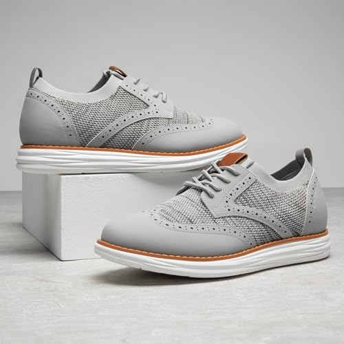 Image of Bruno Marc Men's KnitFlex Craft Mesh Oxfords Sneakers