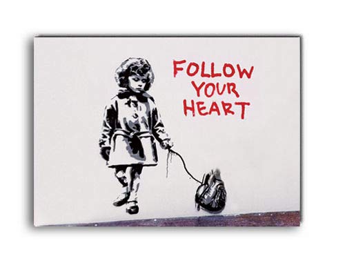 Banksy SIGN.Follow your Heart Banksy Grafiiti Street art, Banksy wooden plaque