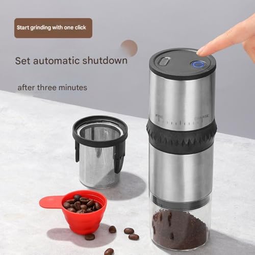 Cafetera portátil con molinillo y taza de 150 mL miniatura 3
