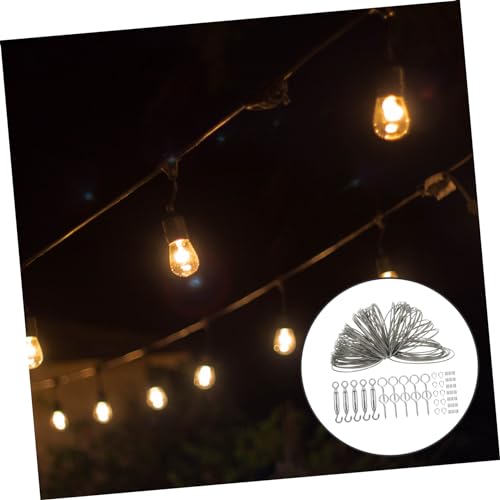 Juego de 1 sistema colgante para cables de acero inoxidable para instalación de luces de cuerda en techo, accesorios para jardín y uso doméstico miniatura 7