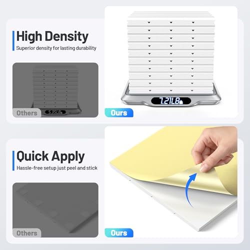 Image of 20 Pack Sound Proof Foam Panels for Walls, Acoustic Panels Self-Adhesive | 12 inch X 12 inch X 0.4 inch Slatted Soundproof Wall Panel, High Density Sound Absorbing Panel for Gaming Recording Studio Decor-White