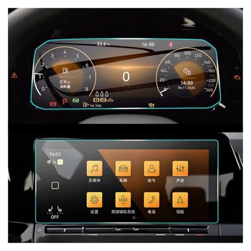 Protection LCD VW Golf 8 MK8 film verre trempé anti-reflet pour écran de navigation