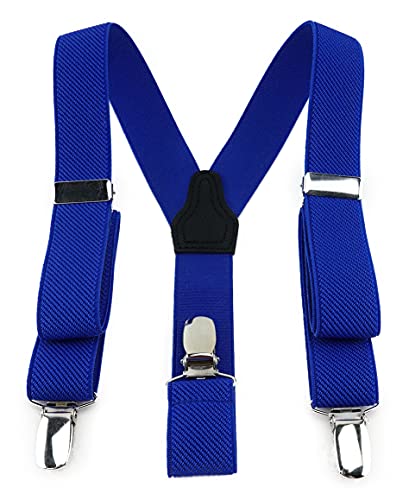 Tirantes infantiles en forma de Y TigerTie color azul real y de talla única