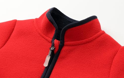 Image of LittleSpring Boys Girls Polar Fleece Jackets Fur Lined Zip Up Warm Winter Coat