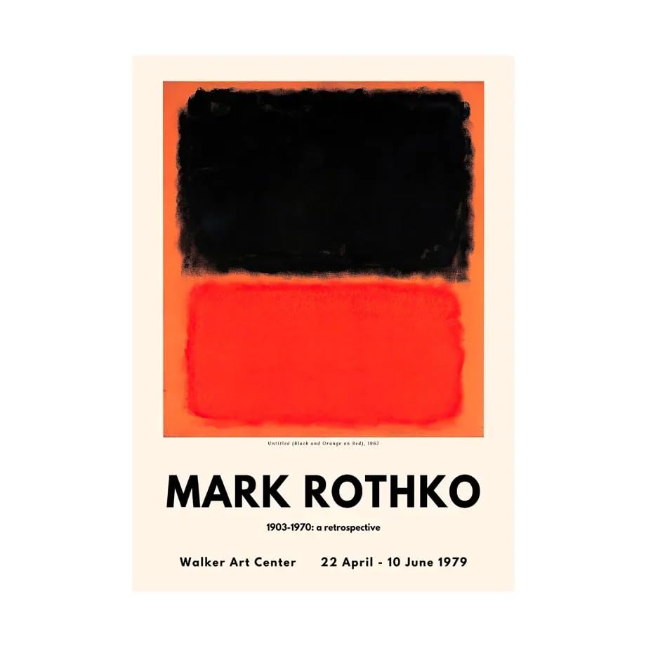 Affiche Musée Mark Rothko exposition peinture abstraite toile 40x60