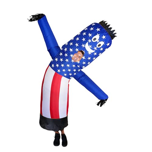 Image of LookOurWay Inflatable Tube Man Costume - Wacky Wavy Arm Guy Funny Inflatable Halloween Costume