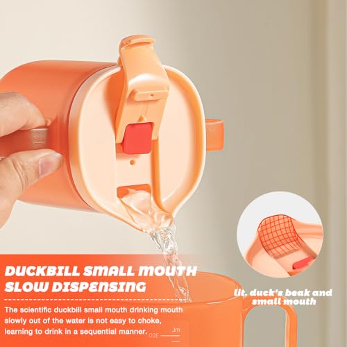 HOVCEH 2 PCS Elderly Spill Proof Cups, 300 ml Unspillable Cup with 2 Handles, Elderly Drinking Cup, Feeding Cup Drinking Cup with Lid and Straw, Adult — view 5