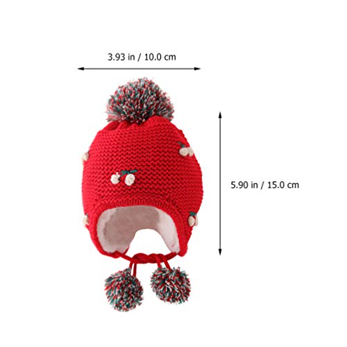 KESYOO Natal BebÃª Pom ChapÃ©u Inverno Infantil Tricotado Gorro Protetor de Orelha ChapÃ©u de PelÃºc