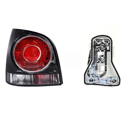 MACIMAI Tail Light with Circuit Board Bulb Holder and Bulb for Volkswagen VW Polo 2006 2007 2008 2009 2010 Driver Side Black