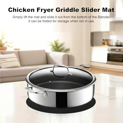 BeileBei Heat Resistant Mat for HexClad Hybrid Nonstick 7-Quart Sauté Pan,Sauté Pan Sliding Pad for Chicken Fryer,Kitchen Counter Pad by BeileBei - Used condition - Image 7
