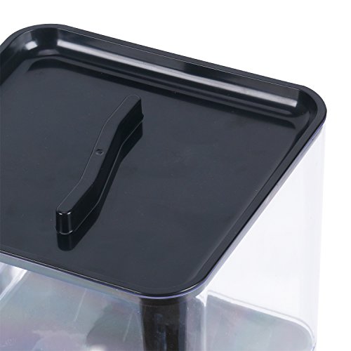 Homend Indispensable Compact Dry Food Dispenser, Dual Control, Dry Food Cereal Dispenser for Cereal Trail Mix Candy Granola Nuts Beans Rice, Black/Chrome - Thumbnail 4