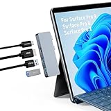 Microsoft Surface Thunderbolt 4 Hub, Support 4K HDMI Video+8K@30Hz+40Gbps Data Transfer+100W PD Charging,Aluminum USB‑C Hub Microsoft Surface Pro Hub for Surface Pro 9/8/X