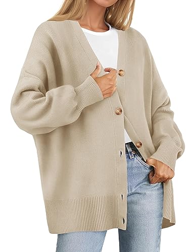 ZESICA Women's 2025 Fall Casual Long Sleeve Cardigan V Neck